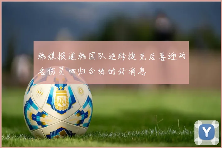 韩媒报道韩国队逆转捷克后喜迎两名伤员回归合练的好消息